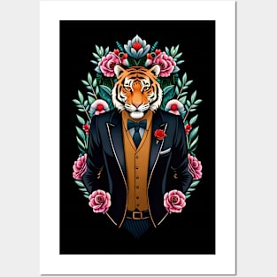 bengal tiger with jacket Posters and Art